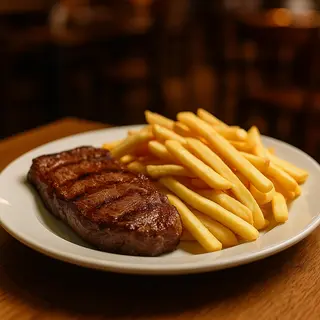 Filé com fritas