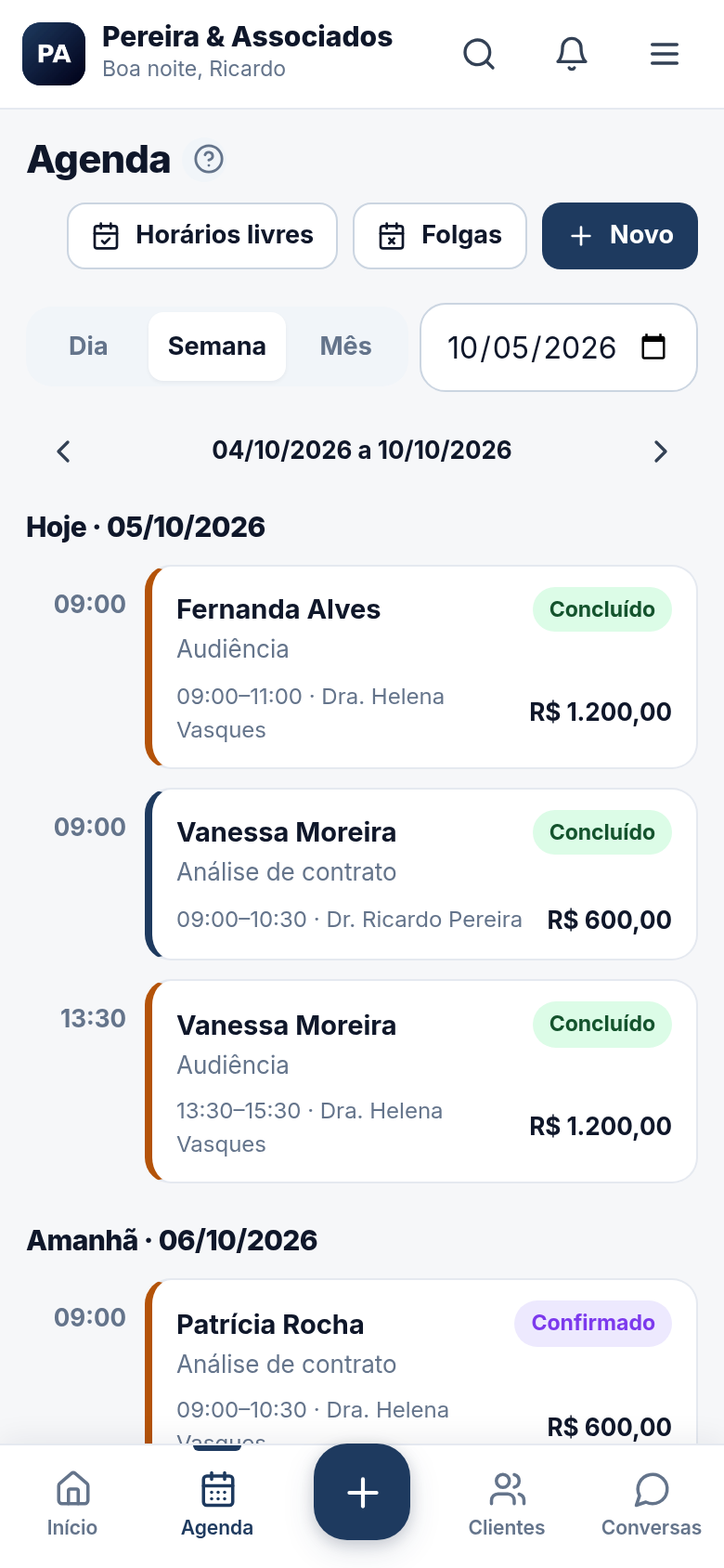 Consultas e audiências