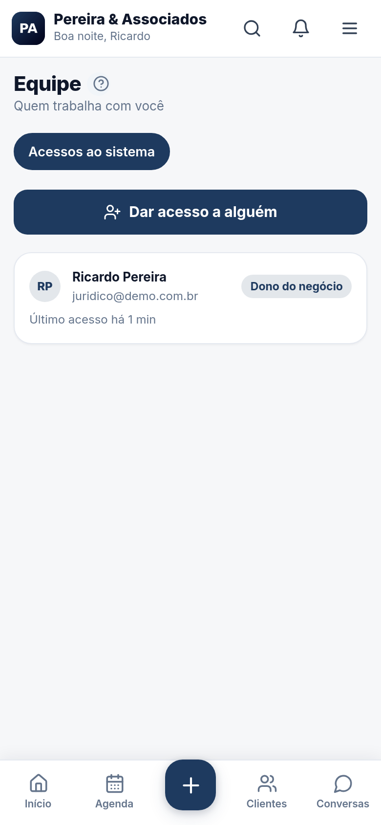 Os advogados do escritório