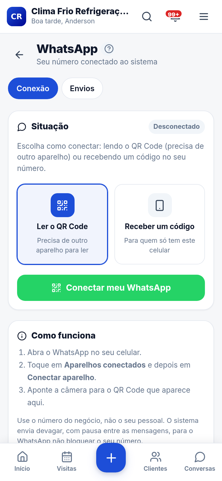 Seu WhatsApp conectado