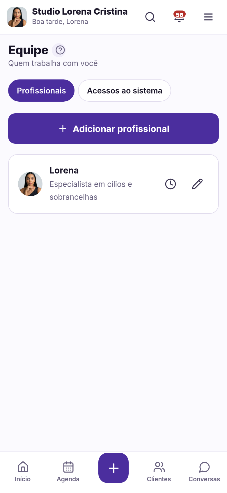 Equipe e preços