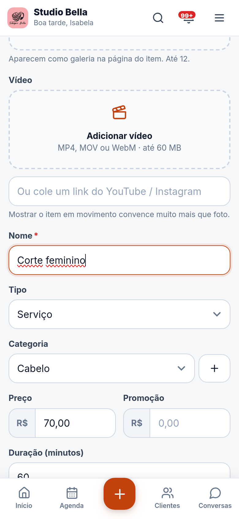 Foto, galeria e vídeo
