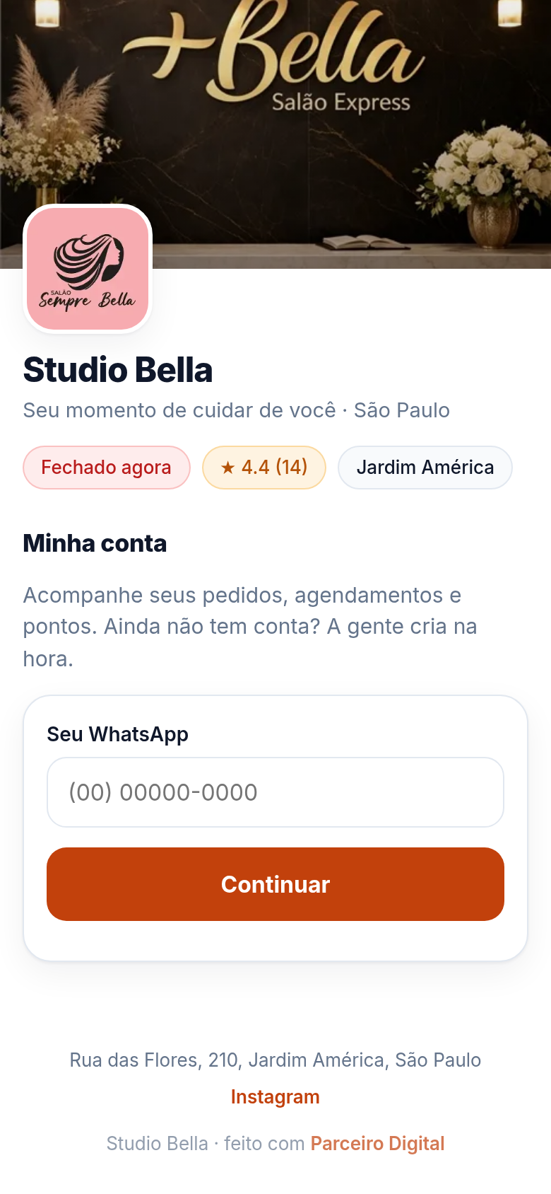 Área do cliente